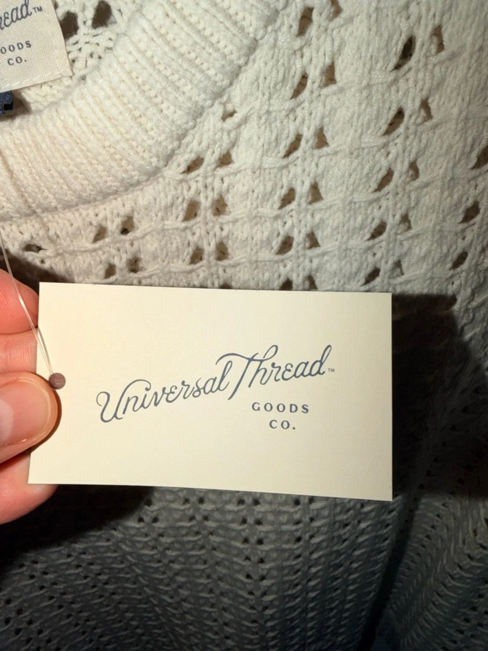 NWT Universal Thread Cream Open Knit Sweater Vest size 1X - Picture 5 of 8